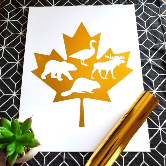 Maple Leaf Wall Art Real Gold Foil Print - Picture 4 of 6